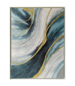 Bain Signature Lines of Calm 36x48 Inch Hand Painted Wall Art Whitewash Wood WA169-3648 - Image 3