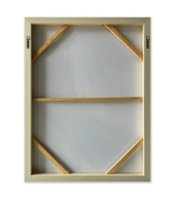 Bain Signature Lines of Calm 36x48 Inch Hand Painted Wall Art Whitewash Wood WA169-3648 - Image 2