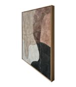 Bain Signature Ivory 36x48 Inch Hand Painted Wall Art Brown Wood WA172-3648 - Image 2