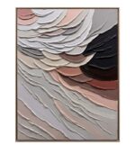 Bain Signature Gentle Motions 36x48 Inch Hand Painted Wall Art Natural Wood WA173-3648 - Image 2