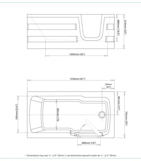 Bain Signature Nadine Right Walk-In Bathtub - Image 9