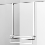 Zitta 16.75 x 26.5-Inch Shower Shelf with Towel Bar Polished Chrome AS00012