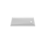 Zitta 60 x 32-Inch Right Drain Alcove Acrylic Shower Base Glossy White B6032LREAR1