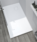Zitta 60 x 36-Inch Acrylic Shower Base Left Corner Drain Glossy White 12 x 12 Drain