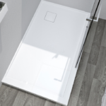 Zitta 60 x 36-Inch Acrylic Shower Base Right Corner Drain Glossy White 12 x 12 Drain B6036NRERR1