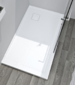 Zitta 60 x 36-Inch Acrylic Shower Base Right Corner Drain Glossy White 12 x 12 Drain B6036NRERR1