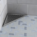 Zitta A1 6-Inch Triangular Shower Drain Grate Stainless Steel AD0606TRA16