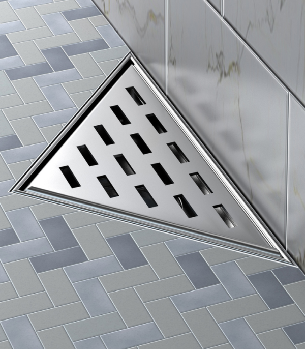 Zitta A2 6-Inch Triangular Shower Drain Grate Stainless Steel AD0606TRA26 - Image 3