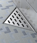 Zitta A2 8-Inch Triangular Shower Drain Grate Stainless Steel AD0808TRA26 - Image 2