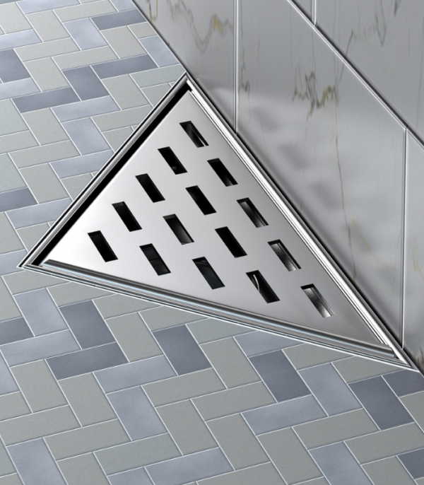 Zitta A2 8-Inch Triangular Shower Drain Grate Stainless Steel AD0808TRA26 - Image 2