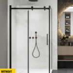 Zitta Alta 48 x 32-Inch Shower Door Black Clear Glass DL14800ASTC71