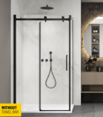 Zitta Alta 48 x 32-Inch Shower Door Black Clear Glass DL14800ASTC71