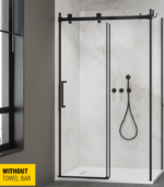 Zitta Alta 48 x 32-Inch Shower Door Matte Black Clear Glass DL14800WSTC71