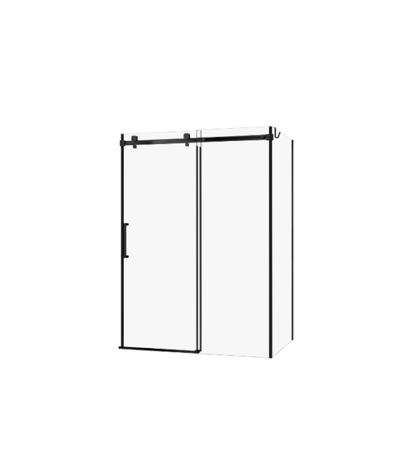 Zitta Alta 60 x 32-Inch Shower Door Matte Black Clear Glass DL16000WSTC71 - Image 2