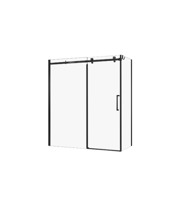 Zitta Alta 72 x 32-Inch Shower Door Matte Black Clear Glass DL17200ASTC71 - Image 2