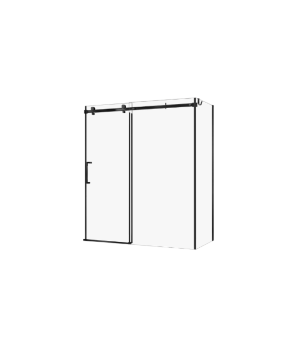 Zitta Alta 72 x 32-Inch Shower Door Matte Black Clear Glass DL17200WSTC71 - Image 2