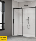 Zitta Alta 72 x 32-Inch Shower Door Matte Black Clear Glass DL17200WSTC71
