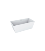 Zitta Alya 62 3/4 x 31 3/8 x 23 1/2-Inch Acrylic Freestanding Bathtub Glossy Matte White - Image 2