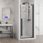 Zitta Amaly 32-Inch Shower Door Matte Black