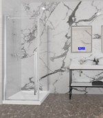 Zitta Amaly 32-Inch Straight Side Panel Pivoting Shower Door - Image 4