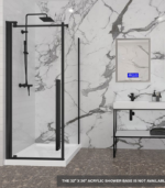 Zitta Amaly 32 x 36-Inch Straight Side Panel Shower Door - Image 4