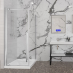 Zitta Amaly 32 x 36-Inch Straight Side Panel Shower Door
