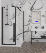 Zitta Amaly Left Offset Corner Shower Door 42 x 32-Inch