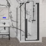 Zitta Amaly Right Offset Corner Shower Door 42 x 32-Inch
