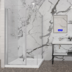 Zitta Amaly Left Offset Corner Shower Door 48 x 32-Inch