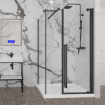 Zitta Amaly Right Offset Corner Shower Door 48 x 32-Inch
