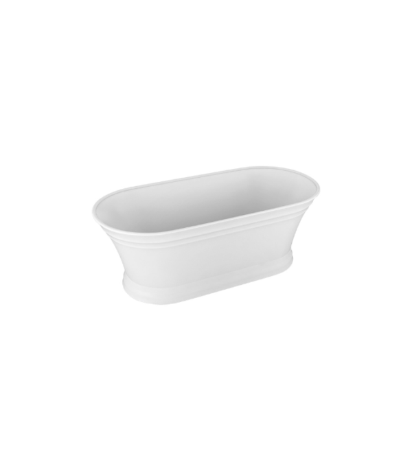 Zitta Antika 66 5/8 x 30 7/8 x 23 7/8-Inch Acrylic Freestanding Bathtub Glossy Matte White - Image 3