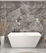 Zitta Artesio 59 3/4 x 31 5/8 x 22 7/8-Inch Acrylic Freestanding Bathtub Glossy White Left Drain - Image 2