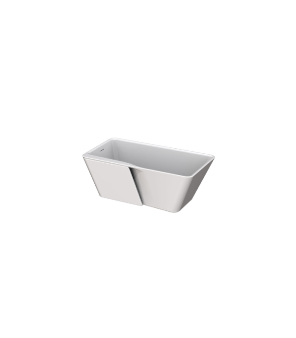 Zitta Artesio+ 59 3/4 x 31 5/8 x 22 7/8-Inch Acrylic Freestanding Bathtub Glossy White Right Drain - Image 2