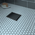 Zitta B1 Square Shower Drain Grate 4 x 4-Inch Matte Black Reversible AD0404CLB17