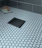 Zitta B1 Square Shower Drain Grate 4 x 4-Inch Matte Black Reversible AD0404CLB17