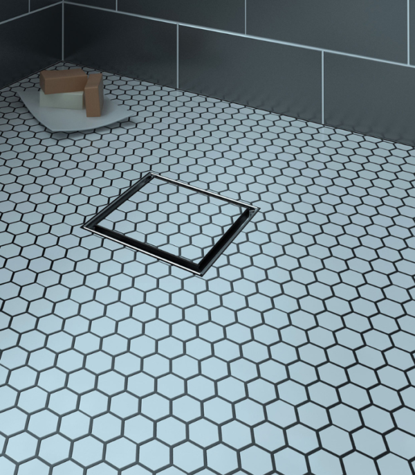 Zitta B1 Square Shower Drain Grate 4 x 4-Inch Matte Black Reversible AD0404CLB17 - Image 2