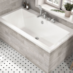 Zitta Balla I 59 1/2 x 31 5/8 x 17 1/2-Inch Acrylic Drop-In Bathtub Glossy White ZOEMBL6032D1