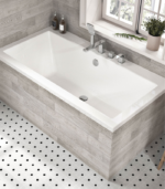 Zitta Balla I 59 1/2 x 31 5/8 x 17 1/2-Inch Acrylic Drop-In Bathtub Glossy White ZOEMBL6032D1