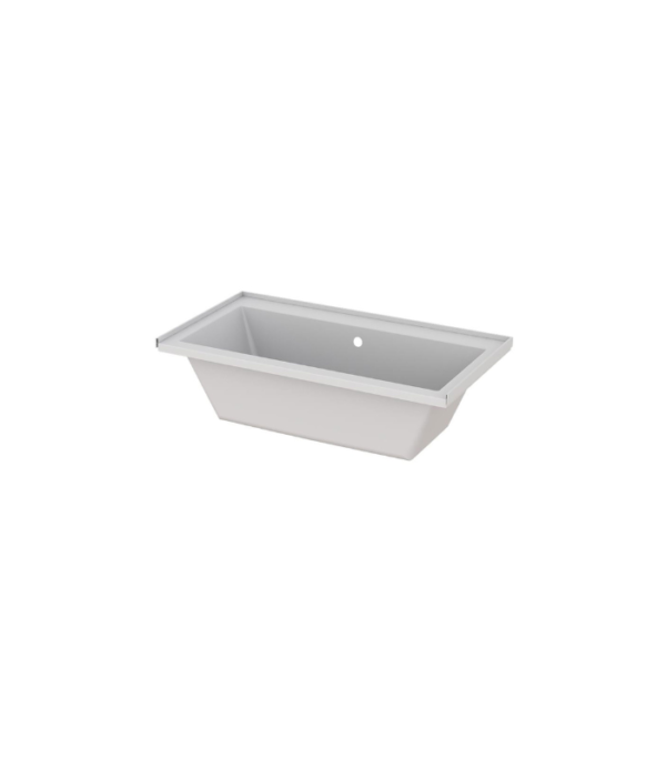 Zitta Balla II 59 1/2 x 31 5/8 x 18 1/4-Inch Acrylic Drop-In Bathtub Glossy White ZOEMBL6032D1T - Image 2