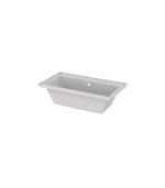 Zitta Balla II 65 9/16 x 31 5/8 x 18 1/4-Inch Acrylic Drop-In Bathtub Glossy White ZOEMBL6632D1T - Image 2