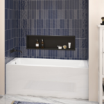 Zitta Baya I 59 3/4 x 29 3/4 x 22 1/2-Inch Acrylic Alcove Skirt Bathtub Glossy White Left BY16030TAOL1