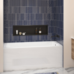 Zitta Baya I 59 3/4 x 29 3/4 x 22 1/2-Inch Acrylic Alcove Skirt Bathtub Glossy White Right BY16030TAOR1