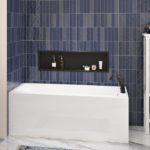 Zitta Baya II 59 3/4 x 31 3/4 x 22 1/2-Inch Acrylic Corner Skirt Bathtub Glossy White Right BY26032TAOR1