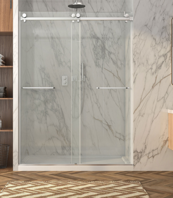 Zitta Bellini 2.0 Alcove Bypass Double Sliding Shower Door 60-Inch - Image 4