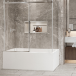 Zitta Bellini Left Door Corner Bathtub Door 60 x 32-Inch
