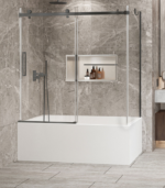 Zitta Bellini Left Door Corner Bathtub Door 60 x 32-Inch - Image 6