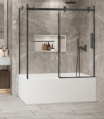 Zitta Bellini Right Door Corner Bathtub Door 60 x 32-Inch - Image 7