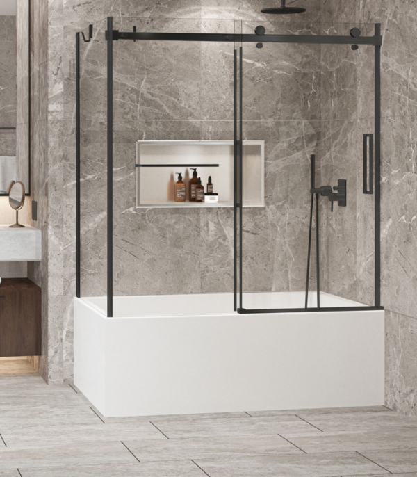 Zitta Bellini Right Door Corner Bathtub Door 60 x 32-Inch - Image 7