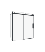 Zitta Bellini Right Door Corner Bathtub Door 60 x 32-Inch - Image 2
