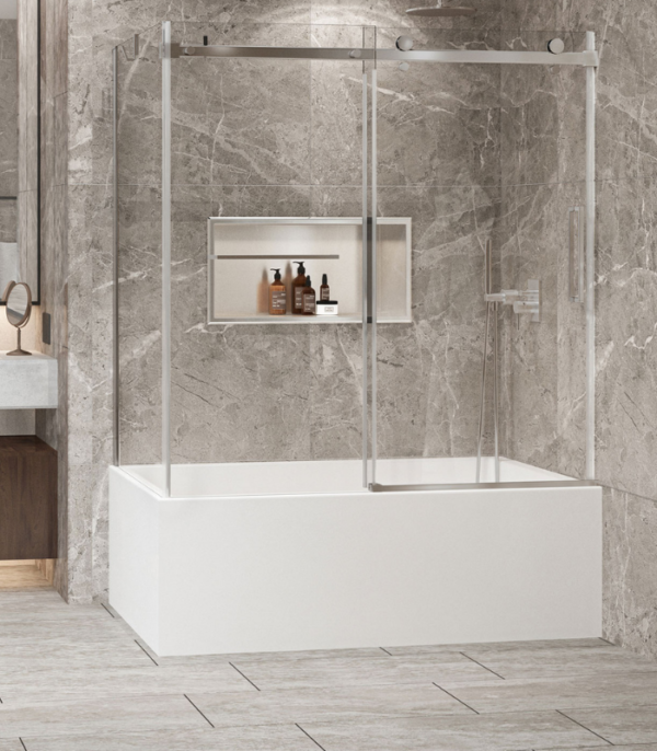 Zitta Bellini Right Door Corner Bathtub Door 60 x 32-Inch - Image 6